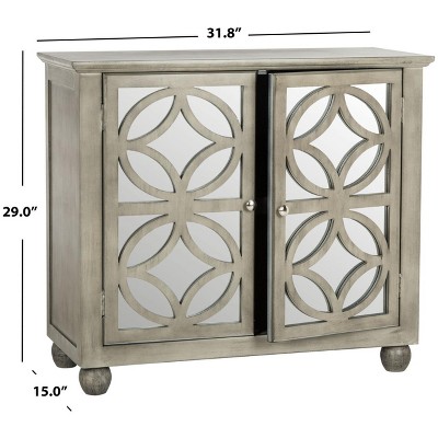Havana Gray Mirrored 2-Door Transitional Chest