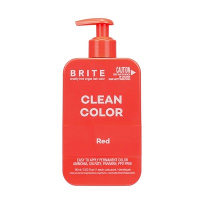 BRITE Clean Permanent Hair Color Kit - Red - 4.05 fl oz