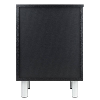 Daniel Black Composite Wood 3-Drawer Nightstand