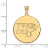 Black Bow Jewelry 14k Yellow Gold Middle Tennessee State Blue Raiders NCAA Extra Large Pendant - 2 of 3