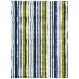 Annie Selke - Dash & Albert Pond Stripe Handwoven Indoor/Outdoor Rug, 2x3, Multi - 1 of 4