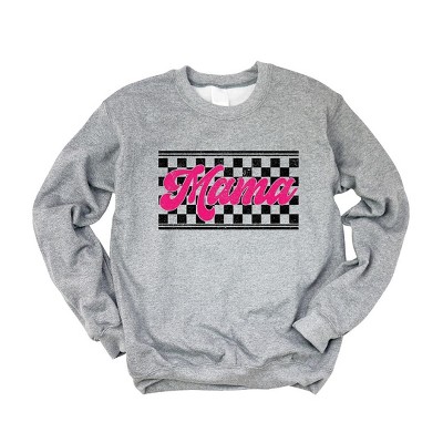 Simply Sage Market Women's Graphic Sweatshirt Pink Mama Checkered Grunge