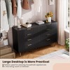 Garvee Fluted 6 Drawer Dresser for Bedroom, 54" Wide Modern Chest of Drawers with Deep Drawers, Large Double Dresser, Wooden Dresser Organizer - 4 of 4