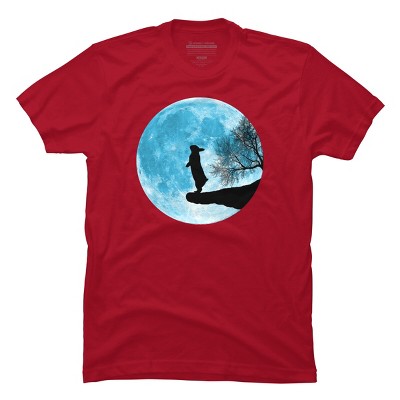 Men's Design By Humans Moon Bunny By Maryedenoa T-Shirt