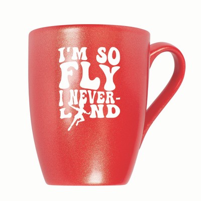 Elanze Designs I'm So Fly I Neverland 10 ounce New Bone China Coffee Tea Cup Mug, Crimson Red