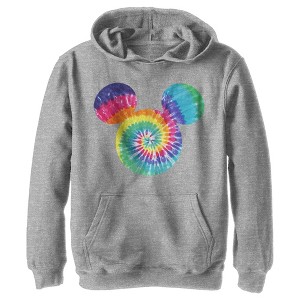 Boy's Disney Mickey Mouse Tie-Dye Silhouette Pull Over Hoodie - 1 of 4