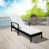 vidaXL Sun Lounger with Cushion Poly Rattan Brown - 2 of 4