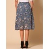 Allegra K Women's Chiffon Summer Vintage Floral Print A-Line Midi Skirts - 4 of 4
