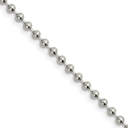 Black Bow Jewelry 3mm Stainless Steel Beaded Chain Necklace - image 1 of 4