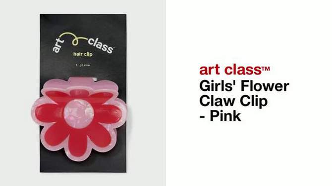 Girls&#39; Flower Claw Clip - art class&#8482; Pink, 2 of 7, play video