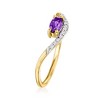Ross-Simons 0.20 Carat Amethyst Ring With Diamonds in 14kt Yellow Gold Size 7 - 3 of 4