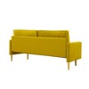 65'' Velvet Minimalist Loveseat Sofa with Metal Legs, Includes Cushions, Suitable for Living Room or Bedroom - 4 of 4