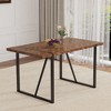 NicBex Modern Rectangular Dining Table for 4-6 Person with Metal Legs, Kitchen Table with Thick Tabletop, Dining Table for Kitchen, Bedroom - 2 of 4