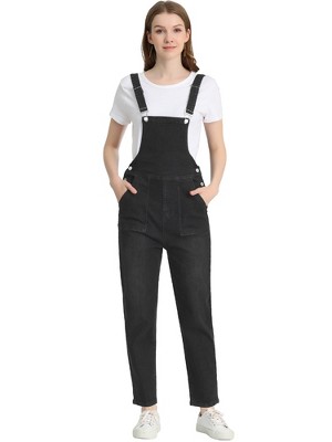INSPIRE CHIC Women's Casual Adjustable Denim Bib Long Overalls Jeans Pants Jumpsuits