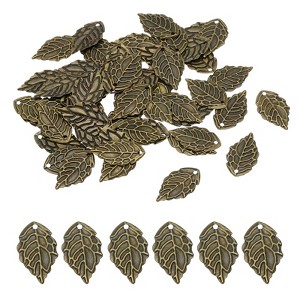 Unique Bargains Metal Bulk Leaf Pendants for Jewelry Making Bracelet Necklace 50 Pcs - 1 of 4