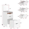 Famapy White Foldable Vanity Table with Storage One-Piece Design Top Jewelry Storage - 4 of 4