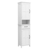 Homy Casa Tall Bathroom Storage Cabinet with Drawer and Double Doors, White Finish – Space-Saving Organizer for Bathroom or Laundry Room - 2 of 4