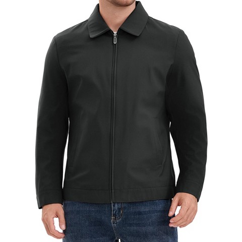 Мужские куртки INSPIRE CHIC Men's Lapel Full Zip Up Solid Color Casual Lined Jacket Medium Red