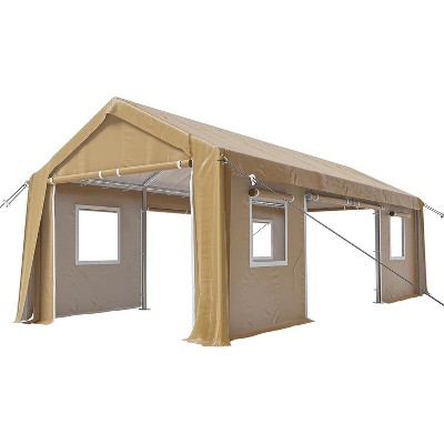 Yellow 13'x20' Heavy Duty Portable Garage ¨C Waterproof Outdoor Storage Shed with Roll-Up Door for Cars/Motorcycles (1-Pack)