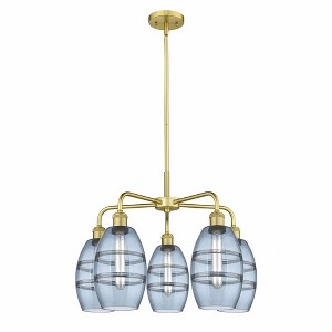 Vaz - 5 Light Stem Hung Chandelier In Industrial Style-13.63 Inches Tall and 23.88 Inches Wide - 1 of 1