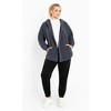 Avenue Women's Plus Size Weekender Hooded Fleece Jacket - 3 of 4