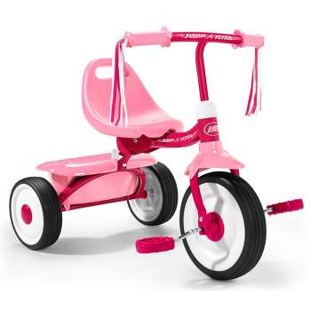 Qaba Tricycle pour enfants de 2 à 5 ans, vélo pour tout-petits avec siège  réglable, blanc 