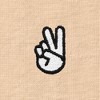 Dalix Peace Sign Embroidered Lightweight Relaxed Jersey Tee Summer Cute Positive Womens - 2 of 4