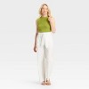 Women's High-Rise Wide Leg Poplin Trousers - A New Day™ - 3 of 3