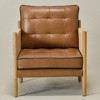 KINWELL Mid-Modern Accent Chair with Jute Rope Arms & Top-Grain Leather Upholstery - 4 of 4