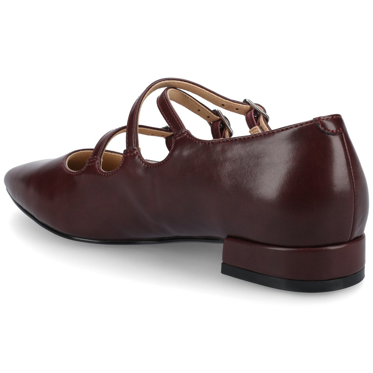 Женские туфли Journee Collection Journee Women's Gretel Multistrap Ballet Pumps, Oxblood 7 — фото 7