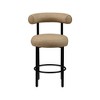 Meridian Furniture,Bordeaux Tan Vegan Leather Counter Stool, Set of 2 - 2 of 4