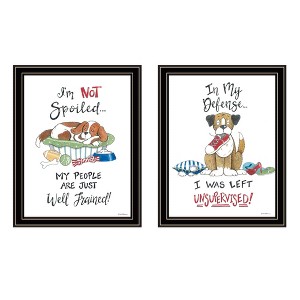 2- Piece Vignette I was Left Unsupervised! Black Framed Wall Art for Living Room, Bedroom Wall Art Print for Home Decor by Deb Strain - 1 of 1
