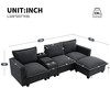 109" 4-Seater Modular L-Shaped Sectional Cloud Sofa with Movable Ottoman, USB Charger, Reading Light, Console - 2 of 4