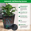 23 Inch Tall Outdoor Planters Set of 2, Self Watering Pots for Indoor Plants with Water Level Monitor & Drainage Hole & Wheels,Black - 4 of 4