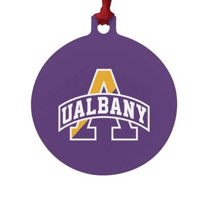 University at Albany Primary Logo Aluminum Holiday Christmas Tree Ornament