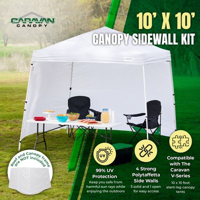 White Polytaffetta 10' x 10' Tent Sidewall Kit