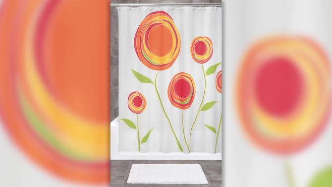 iDESIGN Forest Shower Curtains White/Brown, 2 of 6, play video