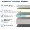 nery 12"/10"Memory Foam Premium Cooling Green Tea/Gel Mattress with Ice Silk Cover,Medium Firm Mattress for Back Pain, Bed Mattress in a Box, Black - 4 of 4