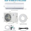 9,000 BTU Mini Split AC with Heat Pump - 20 SEER2, Cools 450 Sq.Ft, WiFi & Remote, 230V, Includes Installation Kit - 2 of 4