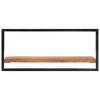 vidaXL Wall Shelves 2 pcs 31.5 in.x9.8 in.x13.8 in. Solid Wood Acacia and Steel - 3 of 4