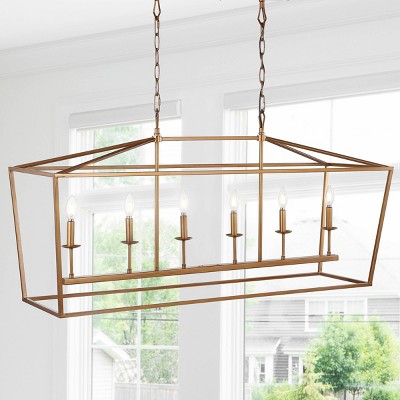 Linear lantern outlet chandelier