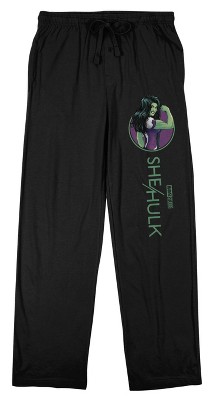 She-Hulk Disney+ Jennifer Walters Power Circle Men's Black Sleep Pajama Pants