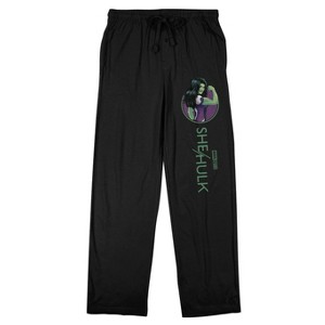 She-Hulk Disney+ Jennifer Walters Power Circle Men's Black Sleep Pajama Pants - 1 of 4