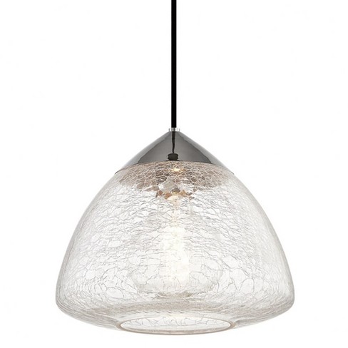 Mitzi Maya 1 - Light Pendant in  Polished Nickel Clear Crackle Shade - image 1 of 2