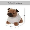 Evideco French Home Goods Decorative Pug Door Stopper, 2.3 lb Weighted, Brown/Ecru - 3 of 4