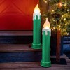 Mr. Christmas 24" LED Blow Mold Retro Metallic Candle Outdoor Christmas Decoration (Set of 2) - 2 of 4