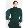Women's Plus Size Tahlia Sweater Dress - teal | CITY CHIC - 4 of 4