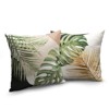 Tropical Palm Leaves Decorative Throw Pillow Covers 18x18 Inch Set of 2 Summer Green Banana Leaf Monstera Plant - 4 of 4