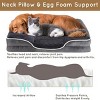 LAOTIES 28'' Orthopedic Dog Bed,Egg Crate Foam Pet Sofa with Removable Washable Cover - 4 of 4