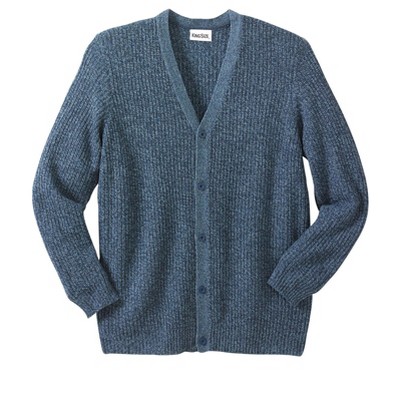 KingSize Men's Big & Tall Liberty Blues Shoreman's Cardigan Cable Knit  Sweater - 9XL, White